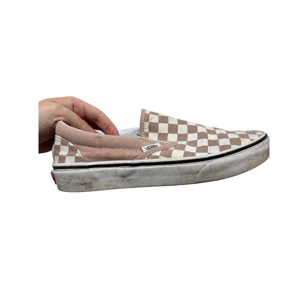 {SOLD} Vans Classic Slip-on White Taupe Checkerboard Canvas Skate Shoe- Size 7.5 - Picture 4 of 9